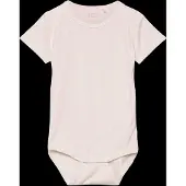 Minymo Romper s/s - Bamboe - Wit - - 1 jaar (80) - Rompers Korte Mouw