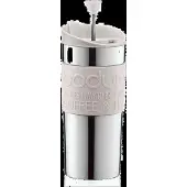 Bodum Travel Press Set met Extra Deksel White 350 ml RVS