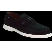 Tommy Hilfiger heren loafers, model Light Flag Hardware, van suède, blauw (Desert Sky)