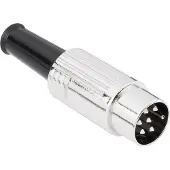 Bkl Electronic 0208026 DIN-connector Stekker, recht Aantal polen: 8 Zilver 1 stuk(s)
