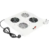 Roline 19-inch dakventilatie unit met 2 ventilatoren, thermostaat, grijs