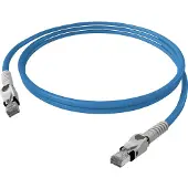 EasyLan VarioBoot patchkabel Cat.6A, S/FTP, blauw, 1 meter