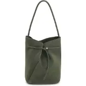 BOSS Revers bucket bag van suède met gevlochten riem
