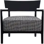 Kartell Cara Fauteuil Indoor | Glossy | Black|Black-Beige