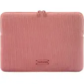 Tucano Velluto Sleeve MacBook 16 – Dubbele Ritssluiting voor Makkelijk Toegang – Flat-Lock Stiksel voor Perfecte Pasvorm – Zacht, Krasbestendig Interieur voor Bescherming - Roze