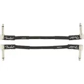 Fender PROFESSIONAL INSTRUMENT CABLE 2-PACK ANGLE/ANGLE 6" BLACK