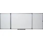 Nobo Steel Magnetic Triptych Vitrified 120-board 240x90 Cm Transparant