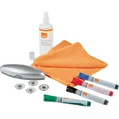 Nobo Startset voor glazen borden - - 1905330 - 4 markeerstiften - Wisser - Inclusief accessoires