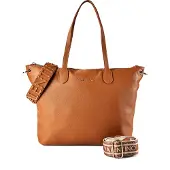 Valentino Shopper 'Dea Re' cognac