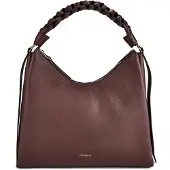 Coccinelle Leren schoudertas Boheme Grana Double Shoulder Bag Berry / Wint. Rose donkerpaars