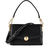 Lacoste Leren schoudertas Tennis Bliss Flap Crossover Bag Noir zwart