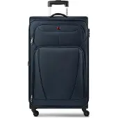 Wenger Beaumont Trolley met 4 wielen XL 87 cm, speciale maat met uitbreidingsplooi blauw