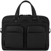 Piquadro Modus Koffer Leer 39.5 cm Laptop compartiment zwart