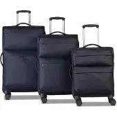 Worldpack Kyoto 4 wielen Kofferset 3-delig met uitbreidingsplooi blauw