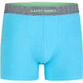 Happy Shorts Boxershorts ' Jersey ' turquoise / donkerblauw / lichtgroen
