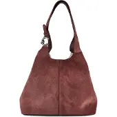 Coccinelle Leren schoudertas C-Easy Suede Handbag Berry / Berry donkerpaars