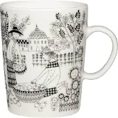 Arabia Emilia mok 50 cl Zwart-wit