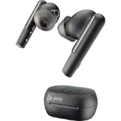 Poly Voyager Free 60+ UC - Draadloze oordopjes met microfoon - in-ear model - actieve ruisonderdrukking - USB-A adapter via Bluetooth - koolzwarte kleur - Zoom gecertificeerd
