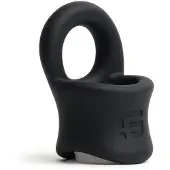 Sport Fucker - Baller - Cockring en Ballstretcher - Siliconen - Zwart