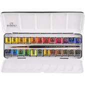 Rembrandt Aquarelverf metalen set | 24 napjes + penseel