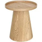 Atmosphera bijzettafel Hercyna - lichte houtskleur - rond - H50 x D45 cm - hout - koffietafel