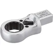Hazet Insteek-ratel-ringsleutel 6606D-21 · 14 x 18 mm insteekvierkant massief · Buitentwaalfkant profiel · SW 21 mm