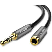 UGREEN AV118 AUX jack audio extender 3.5 mm, 1.5m (black)