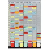 Franken T-kaart 7-daagse weekplanner, 47,4 x 78 cm, 7 houders + 1 index, 35 vakjes, PV-SET3