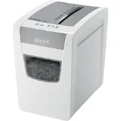 Leitz IQ papiervernietiger, 12 vel, opvangbak van 23 liter, tiptoetsbediening, stille werking,