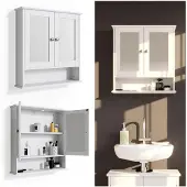 Vicco Badkamerspiegelkast Bianco Wit 56 x 58 cm, Model 31126