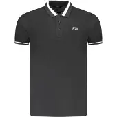 Cavalli Class Bold Stripe Collar Zwart Poloshirt