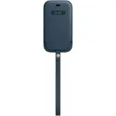 Apple Leather Sleeve MagSafe voor de iPhone 12 Mini - Baltic Blue