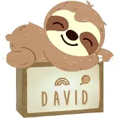 Vintiun Luiaard dieren lamp - - Duurzaam hout - Kinderen & Baby's