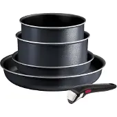 Tefal Ingenio L7239523, Mixset, Grijs, Aluminium, Titanium coating, Zwart, Roestvrij staal, Temperatuurindicator