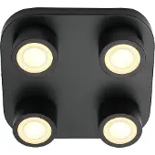 Nordlux 4-lichts plafondlamp Clyde zwart design