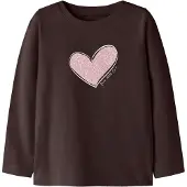 Name it Shirt 'NMFKatelin' bruin / goud / pastelroze