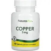 NaturesPlus , Koper, 3 mg, 90 Tabletten