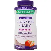 Natures Bounty Natur's Bounty, Gummivitamines voor gezonde haren, huid en nagels, aardbeismaak, 230 stuks