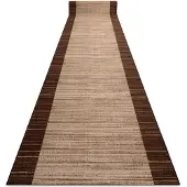 Rugsx Gegummeerde bestrating 133 cm STREIFEN bruin 133x180 cm