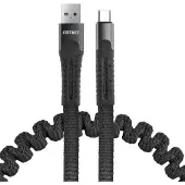Amio INMO USB naar de Micro USB Spiraalkabel 1,2m – Duurzaam Nylon