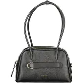 Coccinelle Leren schoudertas Paki Shoulder Bag Leather Noir / Noir zwart
