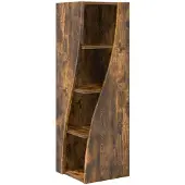 Syfax Hoekkast 32x32x102cm Bewerkt hout Gerookt eiken