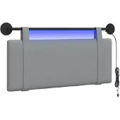 vidaXL Hangend hoofdbord Lichtgrijs Stof