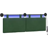 vidaXL Hangend hoofdbord Jungle Groen Corduroy stof