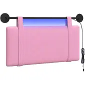 vidaXL Hangend hoofdbord Roze Stof