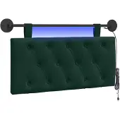 vidaXL Hangend hoofdbord Donkergroen Fluweel