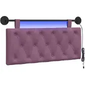 vidaXL Hangend hoofdbord Paars Fluweel