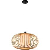 Lucide THULINE - Hanglamp - Ø 45 cm - 1xE27 - Lichte houtlook - Essential - Japandi