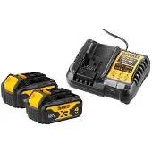 DeWalt Pack van 2 XR 18V 4Ah Li-Ion batterijen + oplader - DCB1104M2-QW