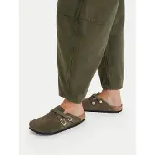 Birkenstock Women Blair Suede Leather Women Thyme Narrow-Schoenmaat 37